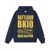 Moletom com Capuz Estilo Americano 2025 Estampa Patchwork com Logo Grande para Homens e Mulheres, Novo Estilo Outono e Inverno Casal Jaqueta Solta