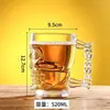Copo de cerveja criativo, copo de cerveja de chope comercial de grande capacidade, copo de cerveja artesanal de luxo leve para casa, novo modelo de copo de vidro 2025