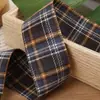 Fita de renda xadrez color block estilo academia Laço feito à mão DIY Acessório de cabelo Lolita Tira decorativa para roupa sapato e chapéu