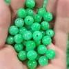 Jadeíta de Myanmar al por mayor semilla de hielo verde Zhengyang cuentas redondas cuentas sueltas jade Bashan cuentas de jade verde completo verde esmeralda