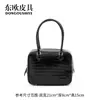 Bolso Pequeño de Cuero de Cocodrilo Siamés para Mujer, Bolso de Plumas de Moda, Bolso de Mano de Cuero Genuino para Mujer, Bolso Cruzado de Gran Capacidad para Mujer