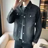 Nueva Chaqueta de Mezclilla de Alta Calle Americana de Moda para Hombre, Elegante Top Casual de Primavera y Otoño, Estilo Retro Hong Kong para Hombre