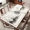Jogo Americano, Toalha de Mesa de Centro, Jogo Americano de Mesa de Centro à Prova de Óleo e Impermeável, Jogo Americano Retangular Lavável de Estilo Chinês Novo de Luxo Leve, Toalha de Mesa de Centro