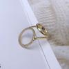 Anillo de círculo europeo y americano para mujer, retro, exagerado, personalidad nicho, diseño simple, sentido del diseño, anillo de viento frío ins, anillo para dedo índice