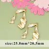 Pendientes y collares semiacabados con borla de diseño geométrico irregular chapados en oro auténtico de 18 quilates.