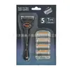 Nueva Rasuradora Manual para Hombre con Cuchillas Ultra Finas de Cinco Capas, Cabezal de Acero Inoxidable Duradero, Juego de Rasuradoras al por Mayor