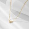Colar Mini Diamante Amor Prata de Lei S925 Feminino Design de Nicho Senso de Moda Celebridade da Internet Fofo Doce Clavícula