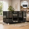 Jaula de Cría Jaula para Perros Perros Medianos Pequeños Tienda de Mascotas Guardería Jaula de Cría Apilable Multicapa con Bandeja Jaula para Gatos