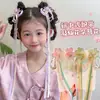 Accesorios para el Cabello de la Dinastía Han para Niñas, Pasadores de Flor de Cristal Estilo Antiguo con Cinta para Niñas, Nuevos Pasadores de Princesa con Borla de Perla Chinoiserie