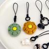 Llavero pequeño de nailon acrílico simple hecho a mano, accesorio para bricolaje, cadena para teléfono móvil, bolso, colgante pequeño, accesorios