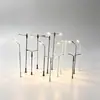 Modelo de Poste de Luz Simulado Lâmpada Emissora de Luz de Cabeça Única Luz de Rodovia Modelo Arquitetônico Micro-Paisagismo Lâmpada Metálica Emissora de Luz de Cabeça Dupla