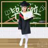 Ropa de Médico para Niños Ropa de Erudito de Jardín de Niños Ropa para Fotos Toga de Graduación Sombrero de Médico Ropa para Fotos de Graduación de Estudiantes de Primaria y Secundaria