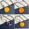 Ámbar Azul Mexicano Crudo 7A Colgante con Hebilla de Seguridad para Mujeres y Hombres Ámbar Dominicano Cera de Abejas Collar Colgante Cadena para Suéter