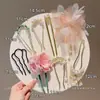 2024 Nuevo Estilo Chino Horquilla en Forma de U para Mujer Horquilla de Estilo Antiguo Tocado de Flor Accesorios para el Cabello de Alta Gama Elegantes