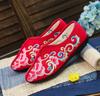Zapatos de Dos Algodones, Zapatos Planos, Suelas Suaves Moldeadas por Inyección, Zapatos de Tela Bordada Acolchados de Felpa para Invierno, Zapatos de Maternidad, Zapatos para Mujer