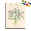 Se Pueden Agregar Nombres, Fechas, Saludos, Libro de Firmas para Bodas, Fiestas de Cumpleaños, Libro de Firmas Creativo DIY con Pintura de Huellas Dactilares para Reuniones Anuales