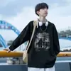 Camiseta de Manga Larga para Hombre, Nuevo Estilo Primavera y Otoño 2025, Cuello Redondo, Algodón Puro, Estilo Americano, Peso Pesado, Casual, Versátil, Camiseta Básica Estilo Coreano