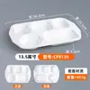 Platos Divididos de Melamina Comerciales para Escuelas, Fábricas y Comedores; Platos de Imitación Porcelana de Cuatro Compartimentos; Platos de Comida Rápida de Seis Compartimentos para Restaurante; Vajilla