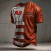 Camiseta de Hombre Estampada en 3D de Equipo de la NFL Transfronterizo Estilo Jersey de Fútbol Americano Casual de Manga Corta Ropa para Hombre de Comercio Exterior