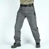 2026 Primavera Outono Roupa de Exterior Resistente ao Desgaste Calças de Treino Calças Táticas Perna Reta Calças de Trabalho Calças Táticas Masculinas Calças Longas de Exterior Color Block