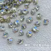 2023 Nuevo Joyería para Uñas con Diamantes de Pila Terminada Super Brillante Luna Creciente Corazón Torcido Diamante Hacha Rectangular Montada a Mano Diamante Perla