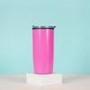 Taza de vacío de acero inoxidable 304 transfronteriza de 20 oz, interior de plástico, exterior de acero, taza de café al vacío simple de doble capa, taza para coche, vaso de agua
