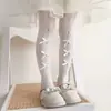 Meias Calças de Renda Branca com Laço para Crianças Versáteis Fofas de Verão Finas Leggings Lolita