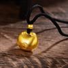 Shuibei Oro Oro Puro 999 Colgante Bolsa Candado Pequeña Gorda Oro Duro 3D Palabra de Bendición Candado Ruyi Collar Clavícula Venta al por Mayor