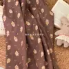 Tela 100% Algodón de 40 Hilos Estampada Digitalmente, Tela de Oso Pastel Color Café de Dibujos Animados Lindos para Ropa de Mujer, Decoraciones Infantiles y Manteles Individuales