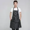 Avental de Chef Impermeável e à Prova de Óleo, Estilo Coreano, Moderno para Homens e Mulheres, PVC Impermeável Simples para Trabalho na Cozinha
