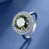 Europa e Estados Unidos novo terno de gema de diamante completo zircão cor tesouro abertura ajuste anel jóias atacado