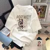 Venta al por mayor de fábrica Camiseta de verano de manga corta de PU Shuai americano, estilo ins de moda, holgada, estampada, simple, todo vale