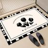 Alfombrilla de Piso para Baño, Alfombrilla Antideslizante para Baño, Absorbente Puerta de Inodoro, Diatomeas para Inodoro Secado Rápido Alfombrilla para Pies, Alfombra de Baño