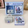 Set de Caja de Regalo de Dibujos Animados de Stitch Lindo Cuaderno de PU Pulsera de Perlas Combinación de Accesorios Caja de Regalo para Niñas y Estudiantes