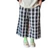 Pantalones casuales de primavera y otoño para mujer, estilo occidental para bebés, con personalidad para niños, estilo coreano de moda, pantalones anchos retro a cuadros populares en Internet.