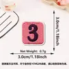 Patches bordados quadrados transfronteiriços com 26 letras e números em inglês para roupas e chapéus, patches decorativos versáteis e modernos com adesivo termofusível