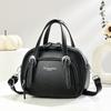 2025 Nova Bolsa de Mão Retrô Feminina Casual Tendência Casual Estilo Coreano Bolsa Bowling Bolsa Transversal Casual para Ombro