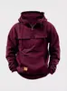 Sudadera con capucha y cremallera para hombre, de punto, para primavera y otoño, con múltiples bolsillos, estilo deportivo casual, novedad 2024, transfronteriza