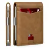 Cartera y Tarjetero RFID Ultradelgados con Protección Antirrobo, 80% de Descuento Clip de USD, Cartera Simple y Multifuncional