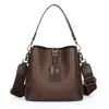 Bolsa Feminina 2025 Novo Estilo Simples e Elegante Feminina Cor Contrastante Bolsa Saco Grande Capacidade Estilo Coreano Bolsa de Ombro Bolsa Transversal Atacado