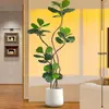 Plantas verdes artificiales de estilo vintage, higuera artificial para la sala de estar, ofreciendo una sensación de lujo ligero y alta gama, plantas verdes artificiales para decoración de interiores