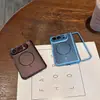Aplicable a Funda de Teléfono Magnética Luminosa iPhone Duo Pantalla Plegable Apple 18 Cubierta Protectora para Bisagra con Sensación de Piel Mate AG