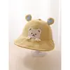 Gorro de Bebé para Primavera y Otoño, Gorro de Pescador de Pana para Niños, Gorro de Sol de Dibujos Animados para Niña, Gorro Cortavientos para Niño, Lindo de Invierno