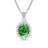 Transmisión en Vivo Más Vendido Piedra Preciosa de Color Corte Flor de Hielo Huevo de Paloma Pétalo Collar Forma de Huevo Diamante de Alto Carbono Moda Versátil Colgante Joyería