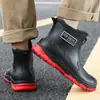 Zapatos de vadeo para hombre transfronterizos, Botas de lluvia antideslizantes, Zapatos de agua impermeables de tubo corto, Zapatos de goma para hombre para desplazamientos, ciclismo al aire libre, Zapatos de pesca