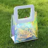 Bolso de Mano Láser Colorido Patrón Personalizado Bolsa de Regalo Transparente de PVC Bolso Cruzado de Gelatina Bolso Láser Bolsa de Plástico