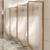 Divisória de Urinol Banheiro Público Banheiro Masculino Divisória de Urinol Hotel Aço Inoxidável Longo Vidro Arco-Íris Divisória de Banheiro