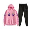 Sudaderas con capucha para pareja de Demon Slayer Ghost Blade transfronterizas, conjunto de dos piezas para hombre y mujer