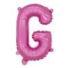 Balões de Letra Rosa 16 polegadas A-Z Inglês 0-9 Número Rosa Festa Aniversário Conjunto Decoração Faixa Balões de Folha de Alumínio