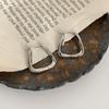 Pendientes cuadrados retorcidos de estilo francés para mujer, sencillos y modernos, de plata s925 con hebilla de metal en forma de U, elegantes.
